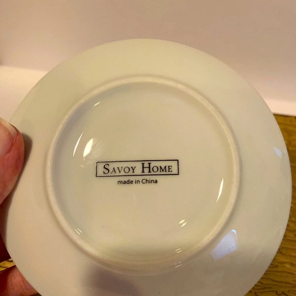 Savoy Home Gold and White Tea Cup and Saucer - Picture 5 of 9